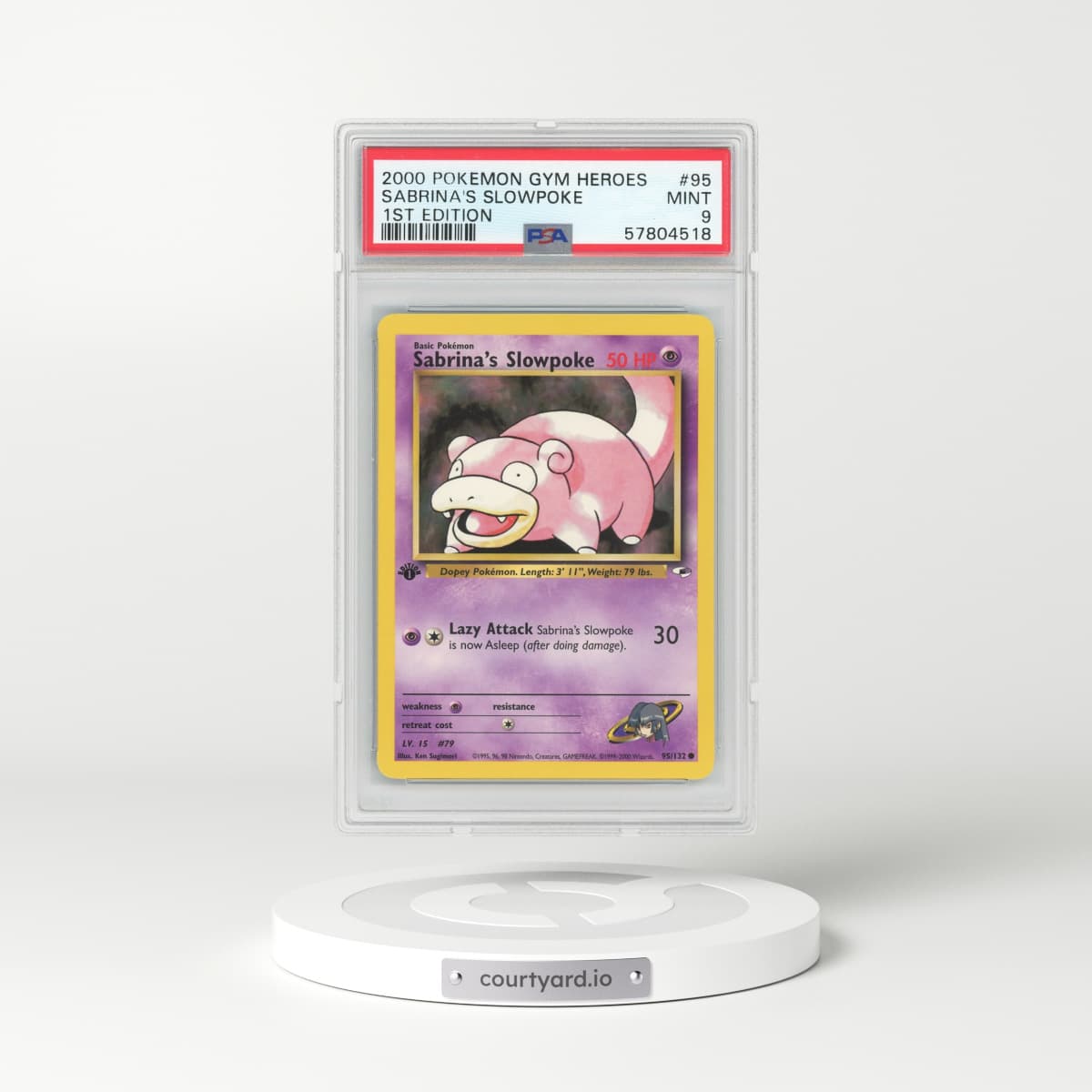 2000 Gym Heroes #95 Sabrina's Slowpoke - 1st Edition (PSA 9 MINT)