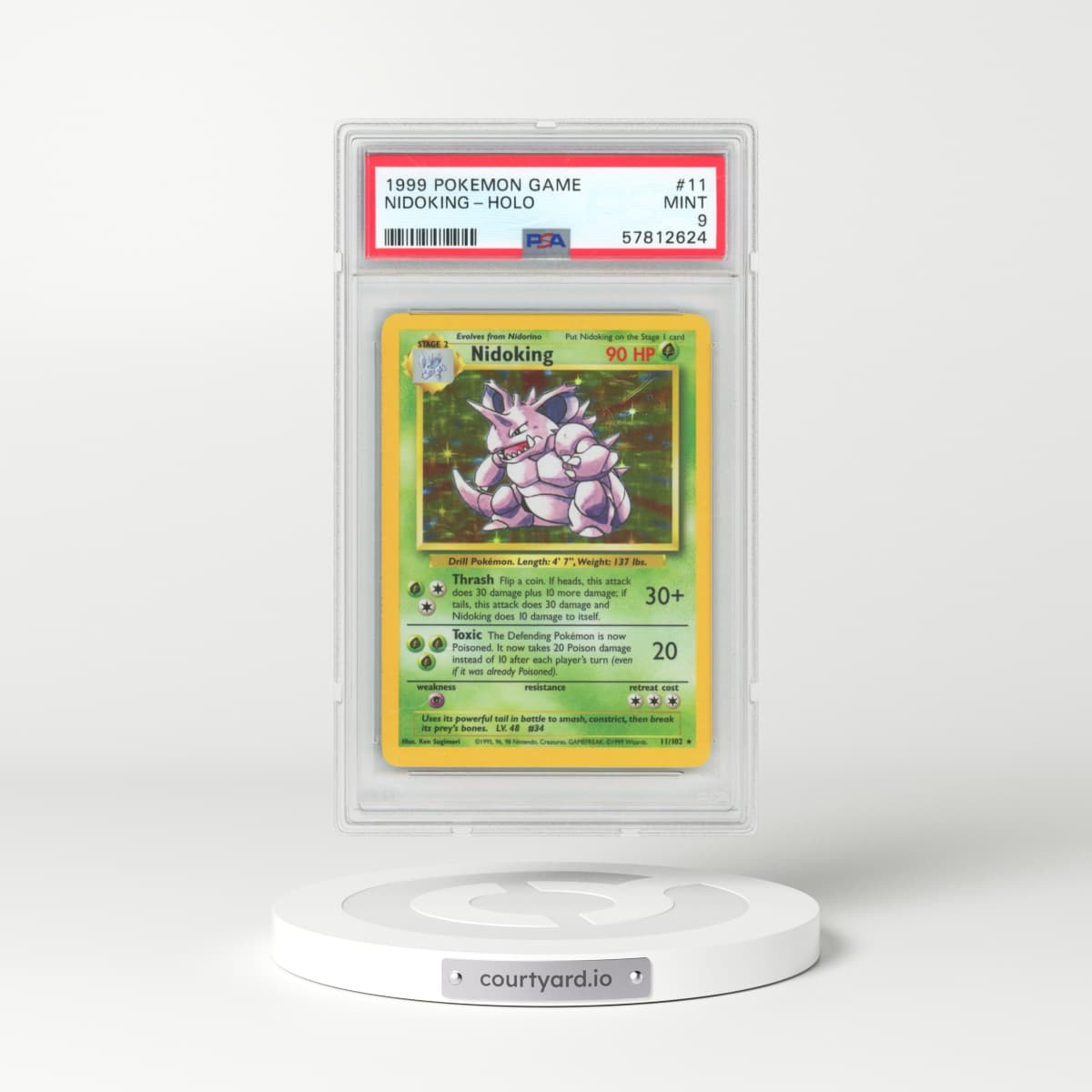 1999 Pokémon Game #11 Nidoking - Holo (PSA 9 MINT)