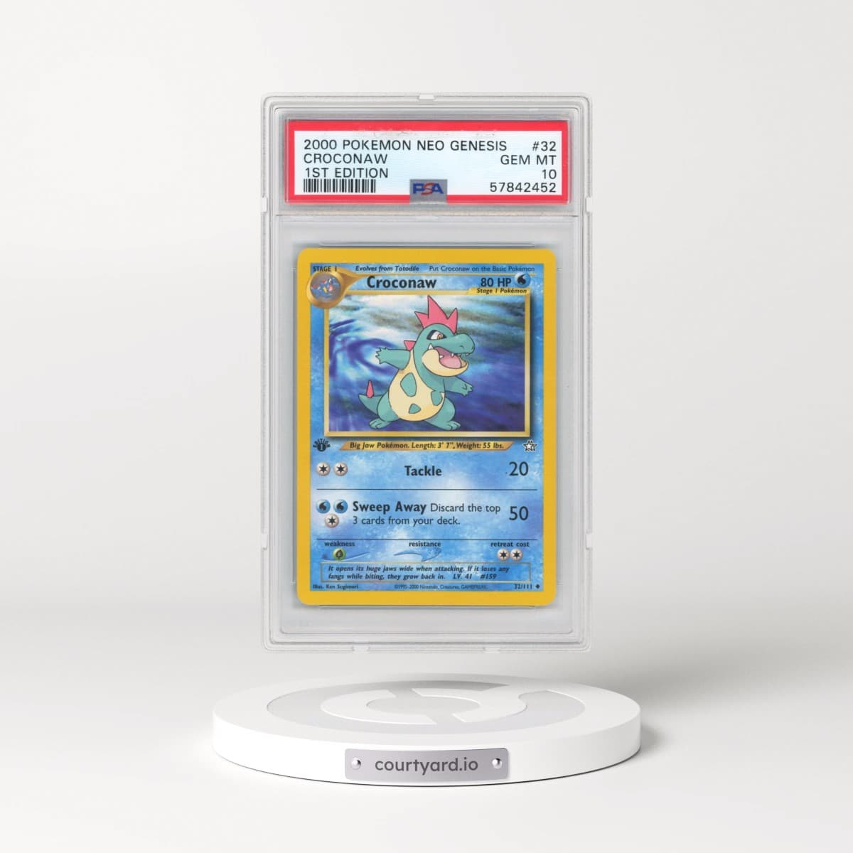 2000 Pokémon Neo Genesis #32 Croconaw - 1st Edition (PSA 10 GEM MINT)