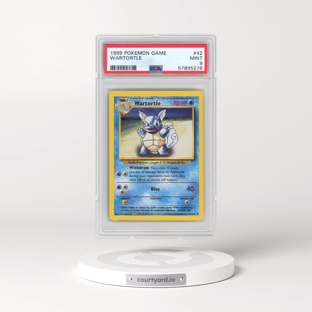 1999 Pokémon Game #42 Wartortle (PSA 9 MINT)