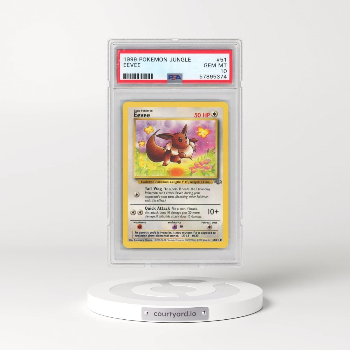 1999 Pokémon Jungle #51 Eevee (PSA 10 GEM MINT)