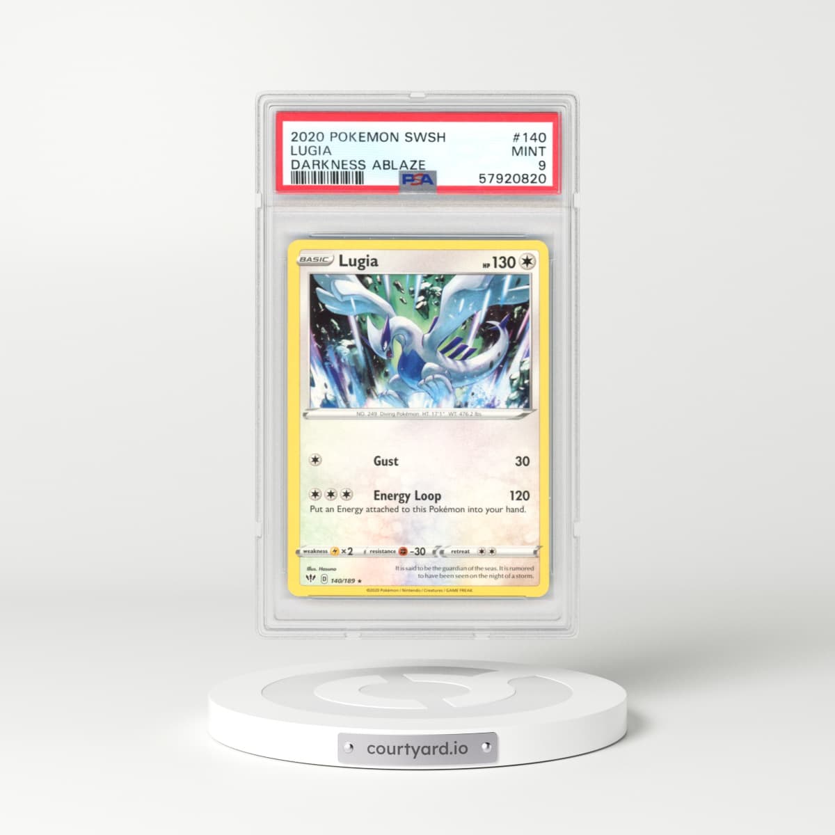 2020 Darkness Ablaze #140 Lugia (PSA 9 MINT)