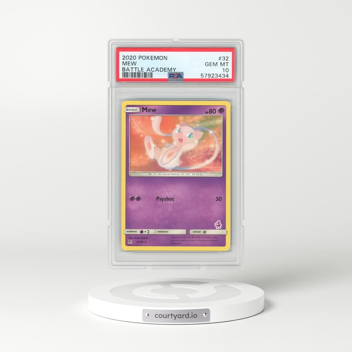 2020 Pokémon Battle Academy #32 Mew (PSA 10 GEM MINT)