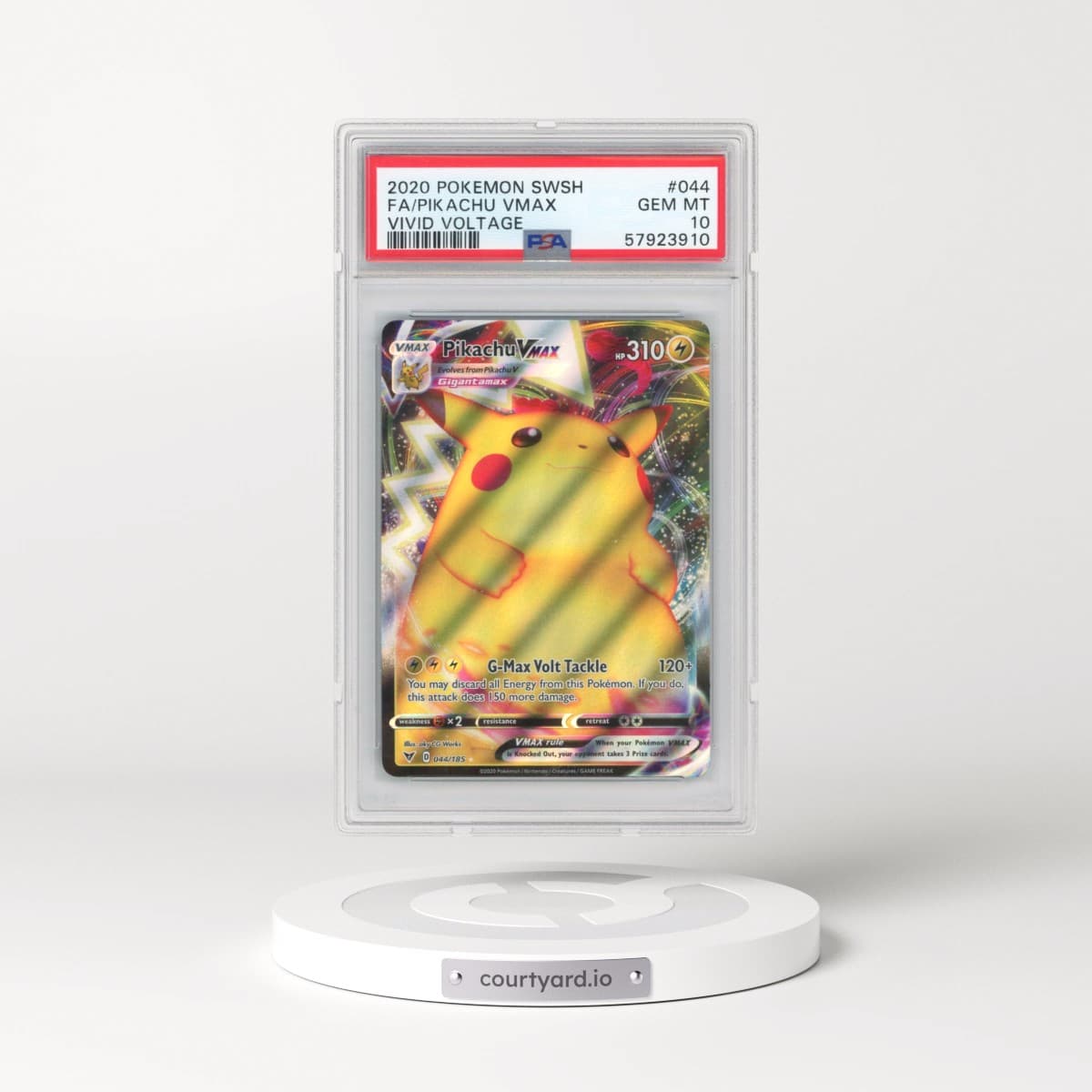 2020 Pokémon Sword & Shield Vivid Voltage #044 Pikachu Vmax - Full Art (PSA 10 GEM MINT)