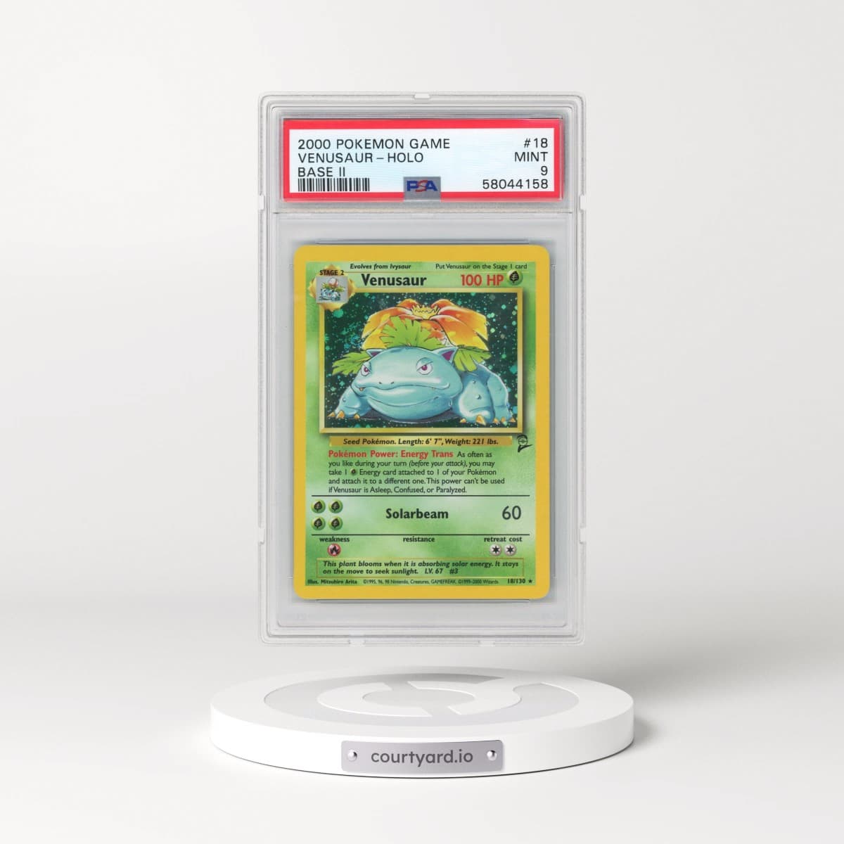 2000 Pokémon Game Base II #18 Venusaur - Holo (PSA 9 MINT)