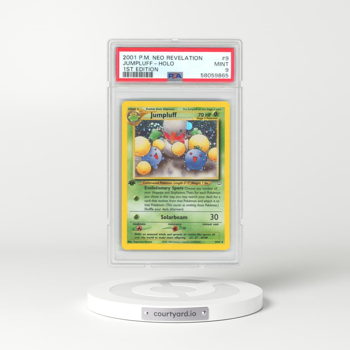 2001 Neo Revelation #9 Jumpluff - 1st Edition Holo (PSA 9 MINT)