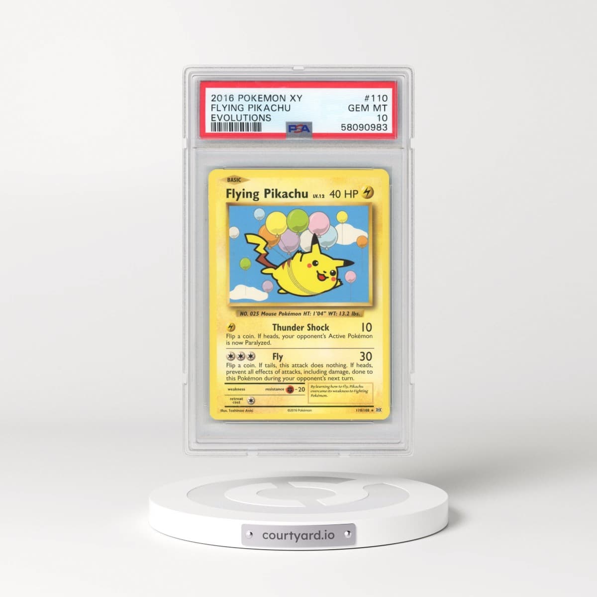 2016 Pokémon XY Evolutions #110 Flying Pikachu (PSA 10 GEM MINT)