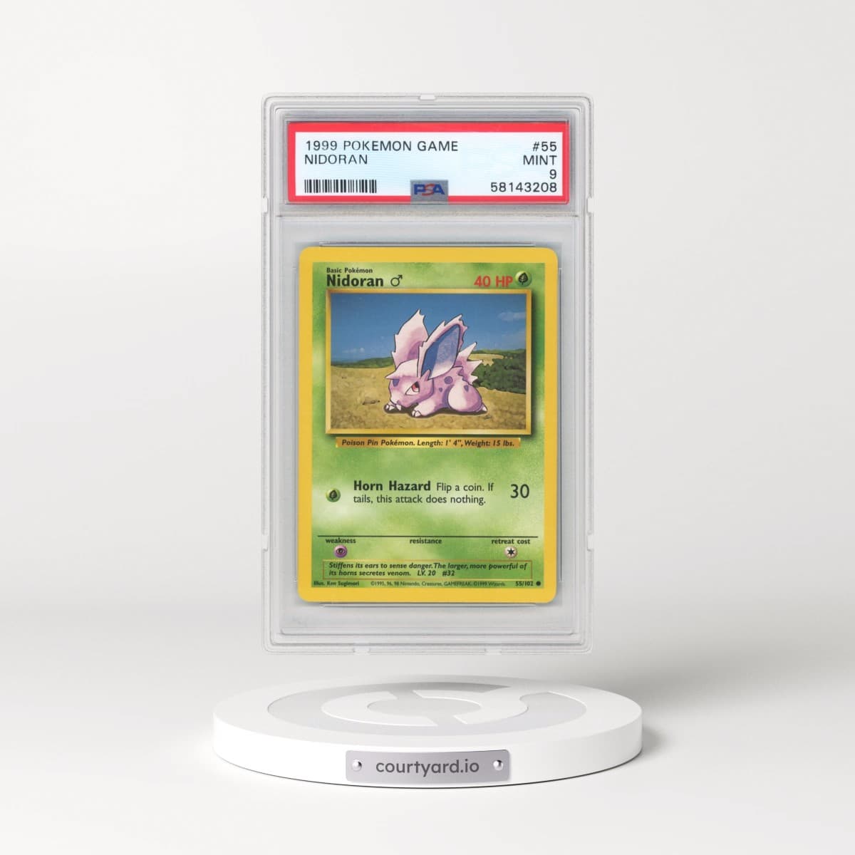 1999 Pokémon Game #55 Nidoran (PSA 9 MINT)
