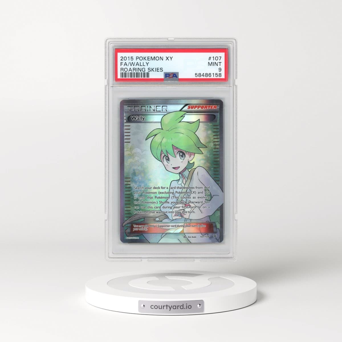 2015 Pokémon XY Roaring Skies #107 Wally - Full Art (PSA 9 MINT)