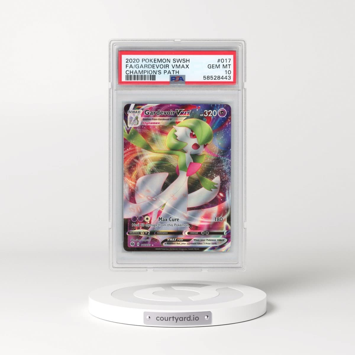 2020 Pokémon Sword & Shield Champion's Path #017 Gardevoir Vmax - Full Art (PSA 10 GEM MINT)
