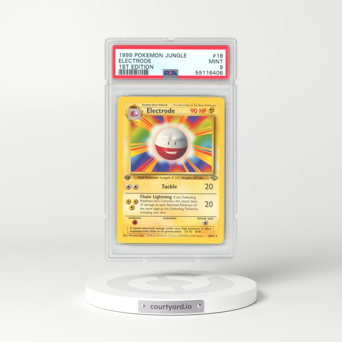 1999 Jungle #18 Electrode - 1st Edition (PSA 9 MINT)