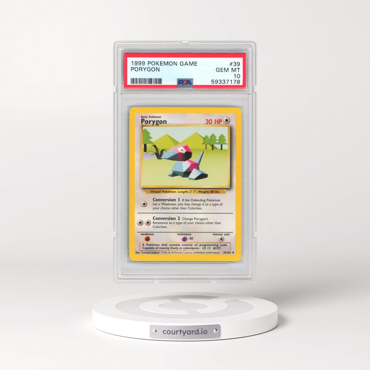 1999 Pokémon Game #39 Porygon (PSA 10 GEM MINT)