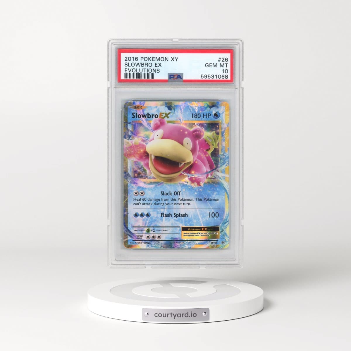 2016 Pokémon XY Evolutions #26 Slowbro EX - Holo (PSA 10 GEM MINT)