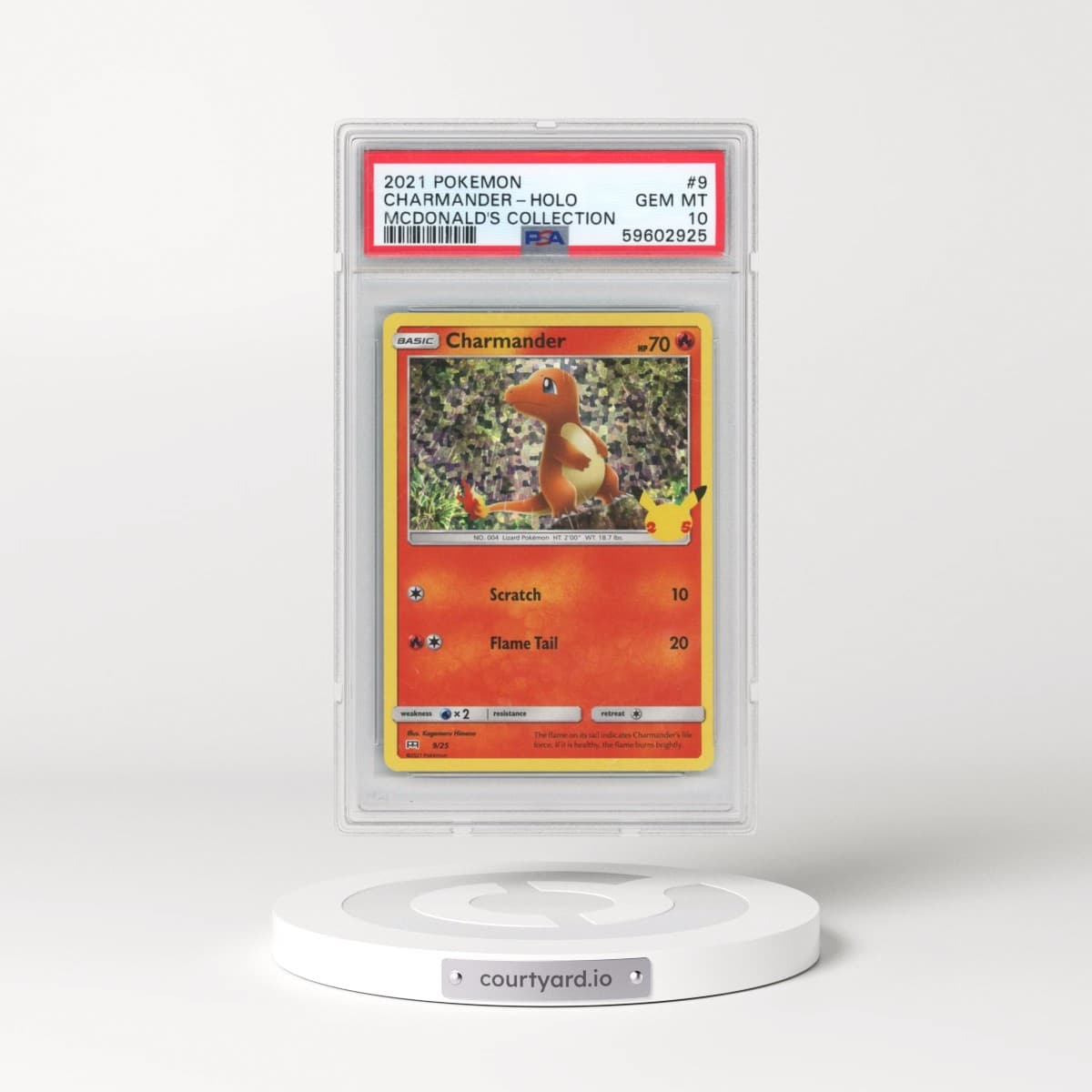 2021 Pokémon Mcdonald's Collection #9 Charmander - Holo (PSA 10 GEM MINT)