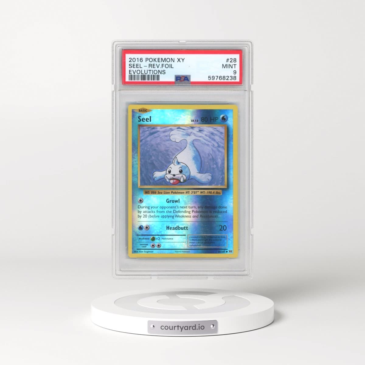 2016 Pokémon XY Evolutions #28 Seel - Reverse Foil (PSA 9 MINT)