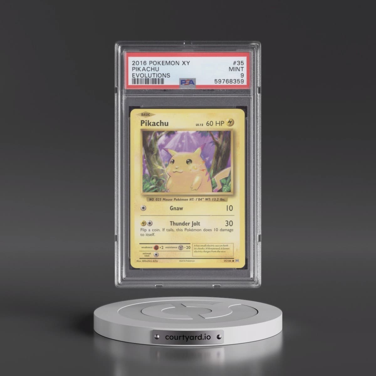 2016 Pokémon XY Evolutions #35 Pikachu (PSA 9 MINT)
