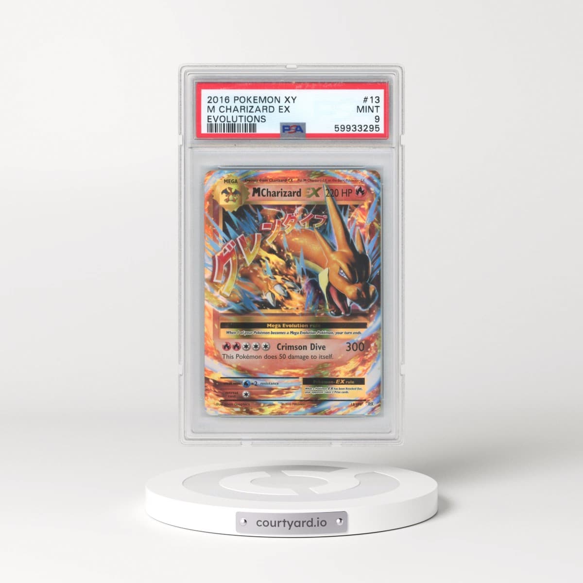2016 Pokémon XY Evolutions #13 M Charizard EX - Holo (PSA 9 MINT)