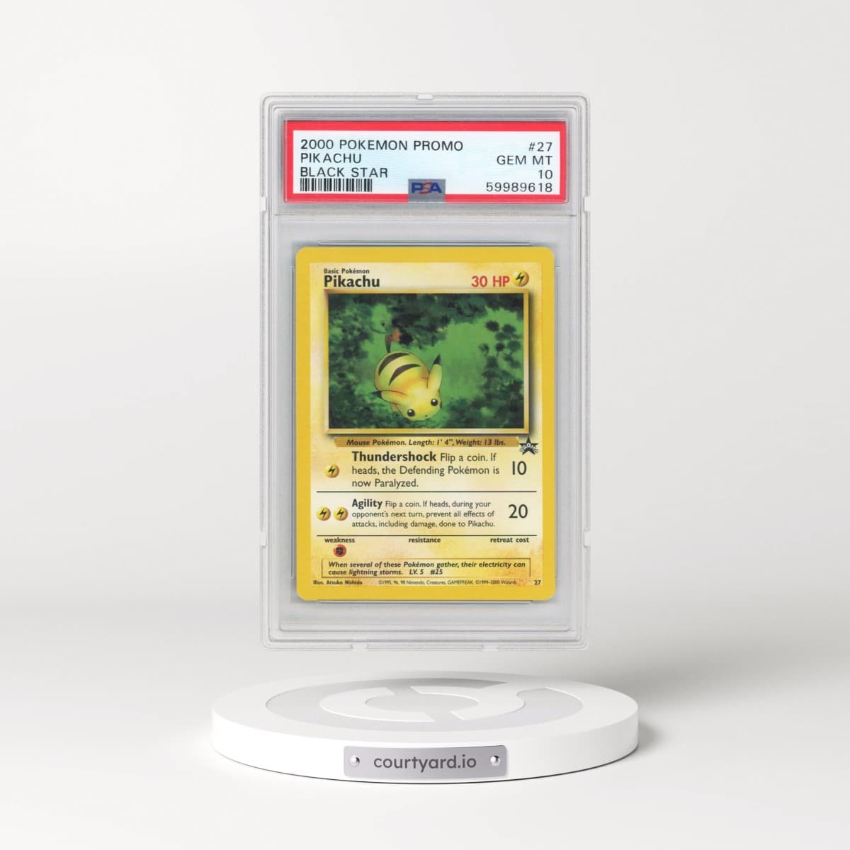 2000 Pokémon Promo Black Star #27 Pikachu (PSA 10 GEM MINT)