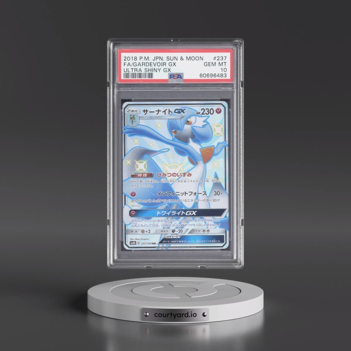 2018 Pokémon Sun & Moon Ultra Shiny GX #237 Gardevoir GX - Holo Full Art (PSA 10 GEM MINT)