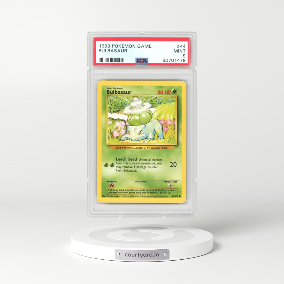 1999 Base Set #44 Bulbasaur (PSA 9 MINT)