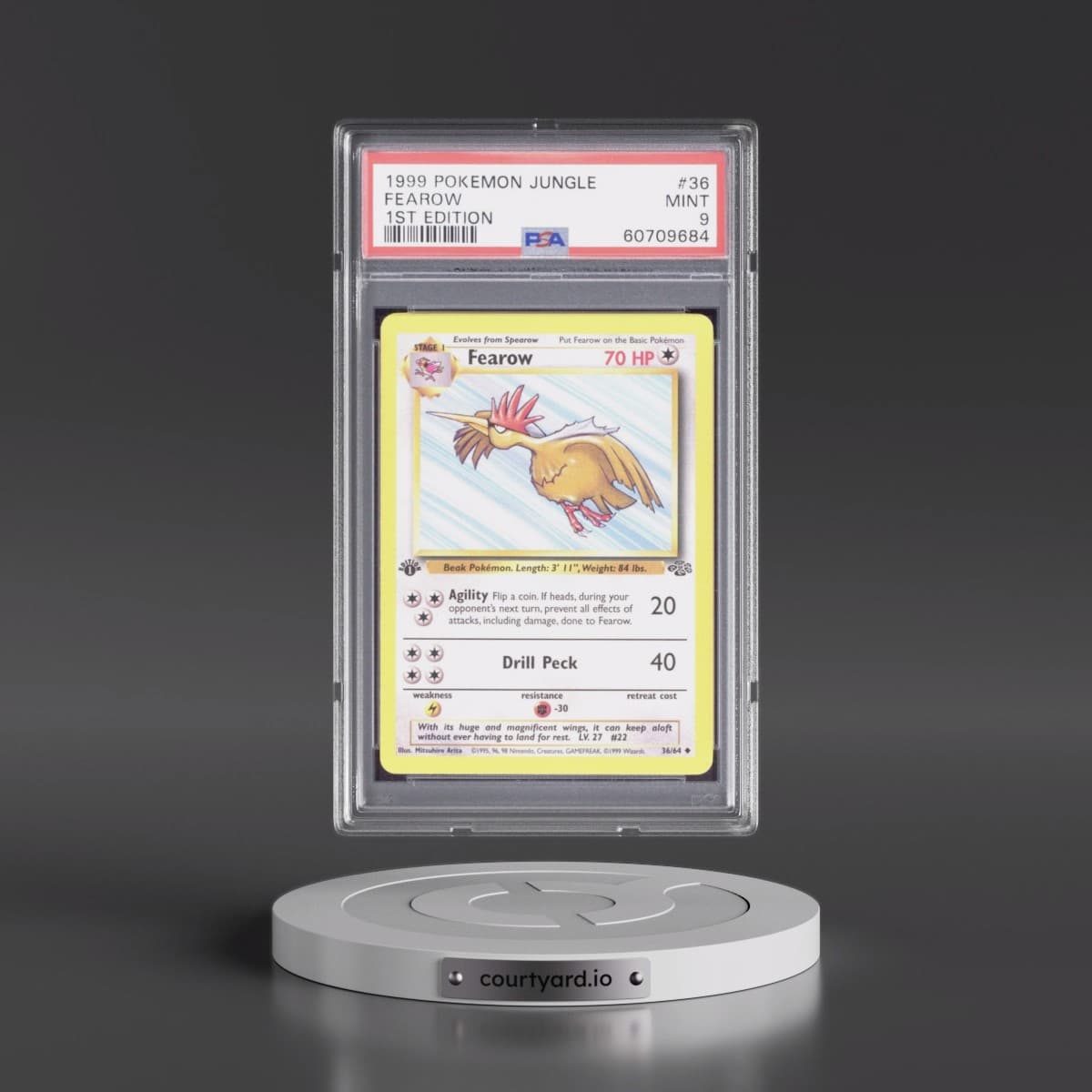 1999 Pokémon Jungle #36 Fearow - 1st Edition (PSA 9 MINT)