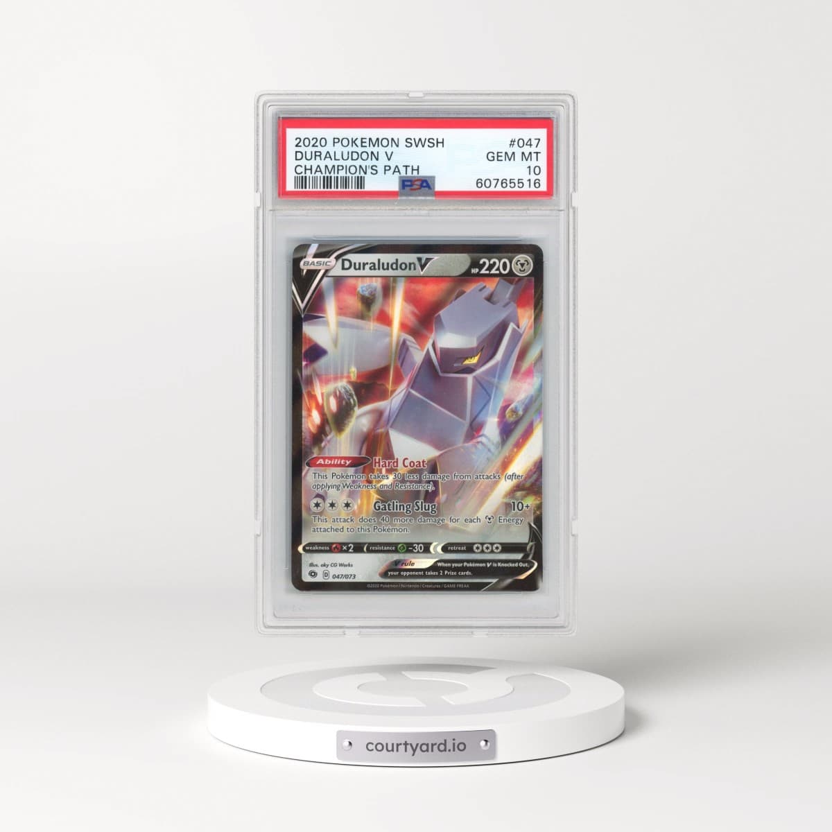 2020 Pokémon Sword & Shield Champion's Path #047 Duraludon V - Holo (PSA 10 GEM MINT)