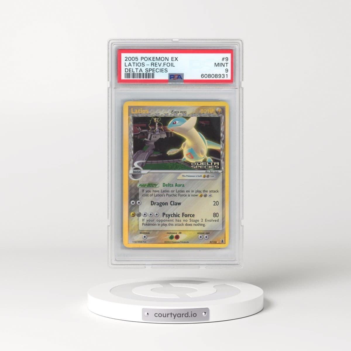 2005 Pokémon EX Delta Species #9 Latios - Reverse Foil (PSA 9 MINT)