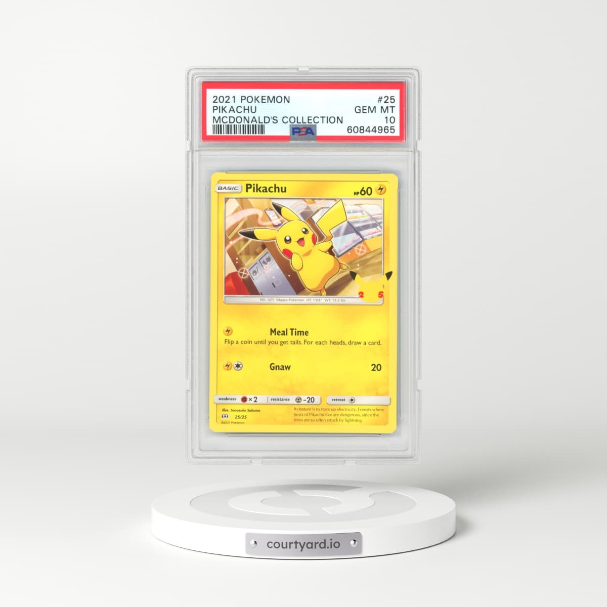 2021 McDonald's Collection #25 Pikachu (PSA 10 GEM MINT)