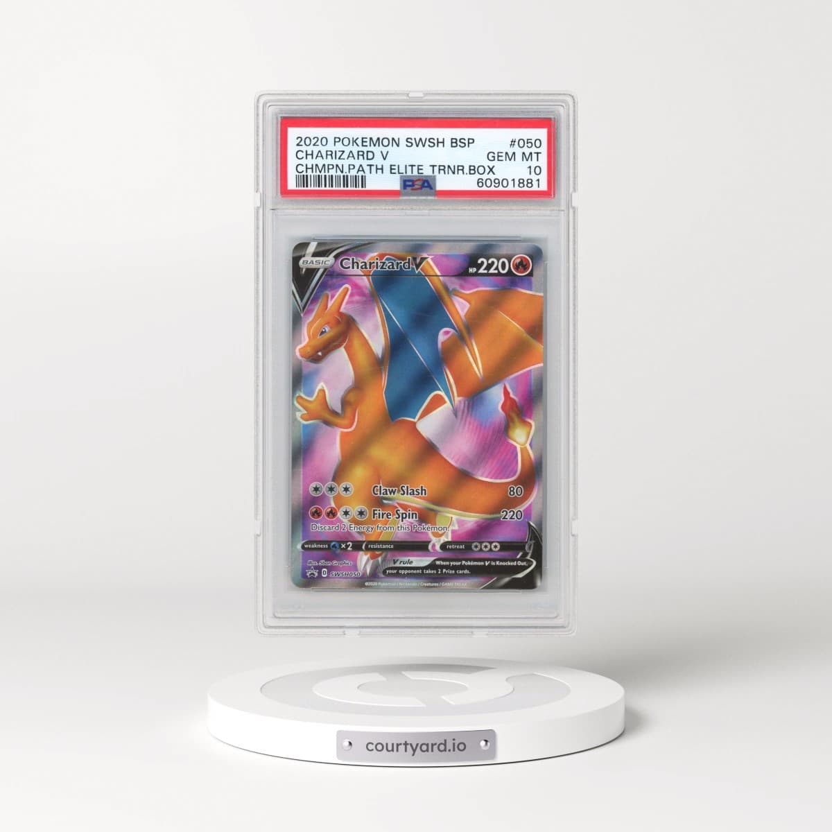 2020 Pokémon Swsh Black Star Promo #050 Charizard V - Holo Champion's Path Elite Trainer Box (PSA 10 GEM MINT)