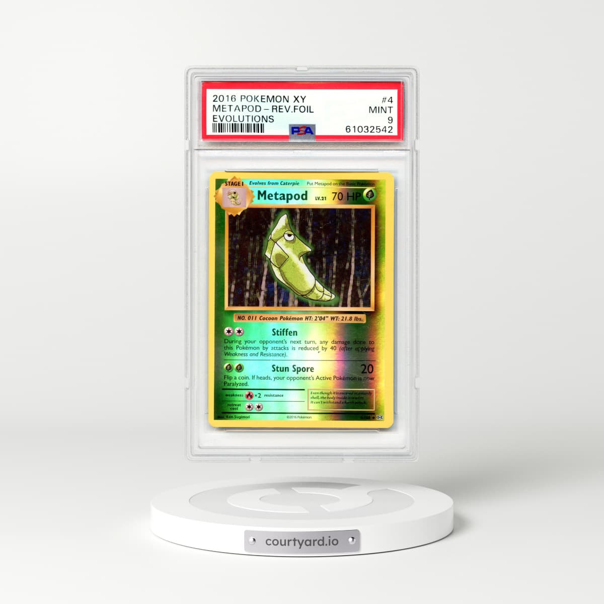 2016 Evolutions #4 Metapod - Holo (PSA 9 MINT)