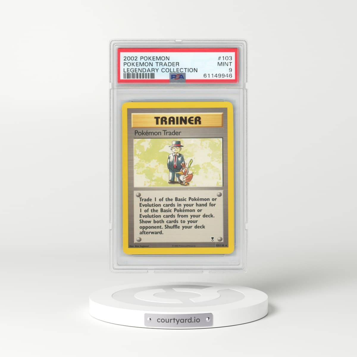 2002 Pokémon Legendary Collection #103 Pokemon Trader (PSA 9 MINT)