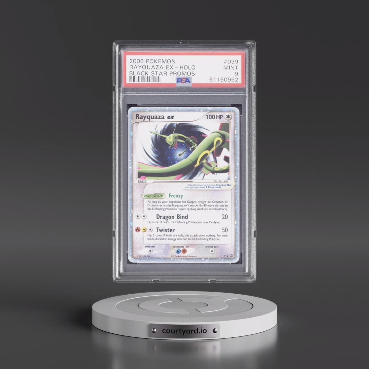 2006 Pokémon Black Star Promos #039 Rayquaza EX - Holo Holo (PSA 9 MINT)