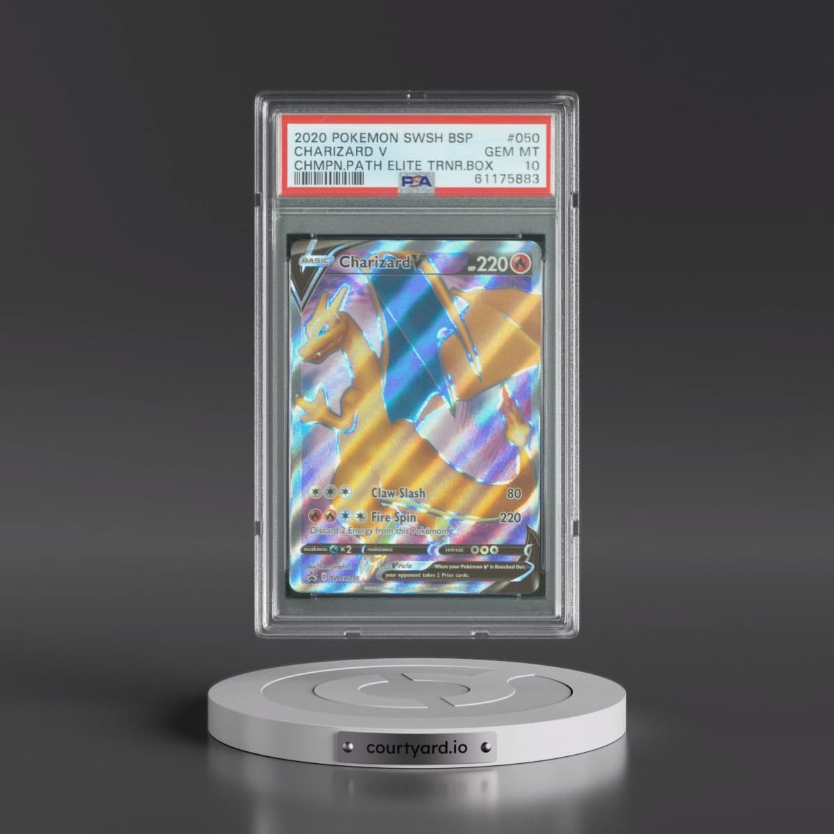2020 Pokémon Swsh Black Star Promo #050 Charizard V - Holo Champion's Path Elite Trainer Box (PSA 10 GEM MINT)