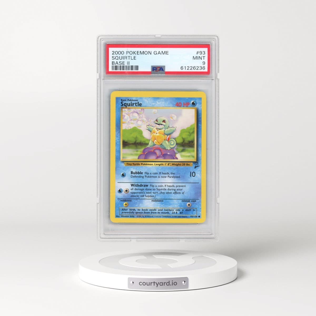 2000 Pokémon Game Base II #93 Squirtle (PSA 9 MINT)
