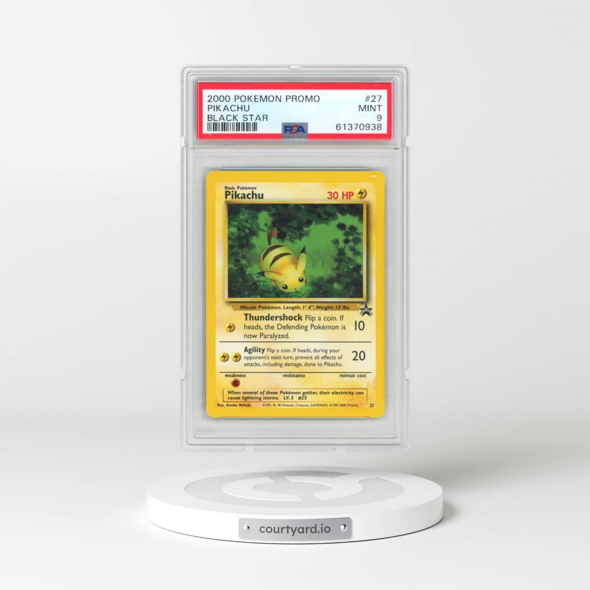 2000 Pokémon Promo Black Star #27 Pikachu (PSA 9 MINT)