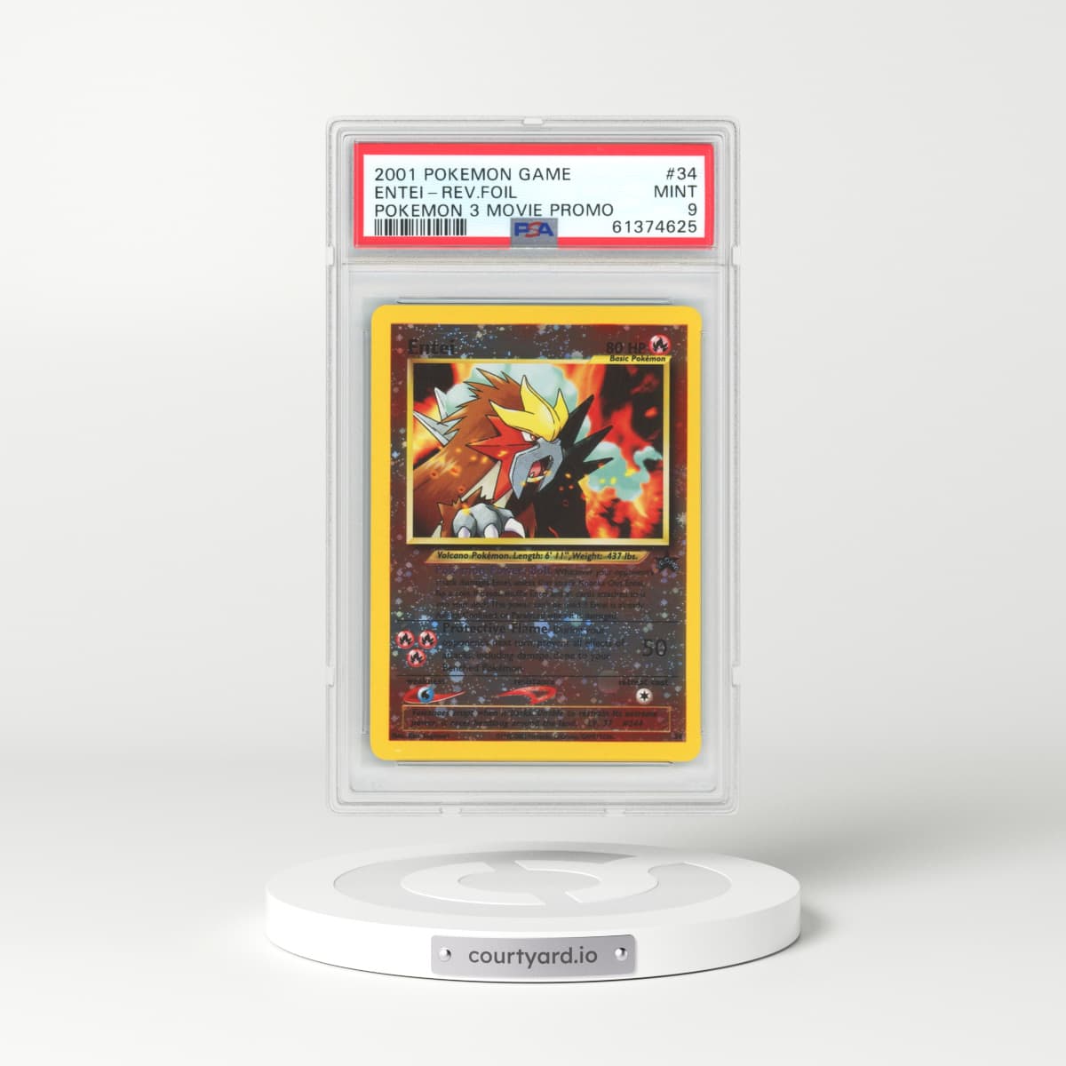 2001 Pokemon 3 Movie Promo #34 Entei - Holo (PSA 9 MINT)