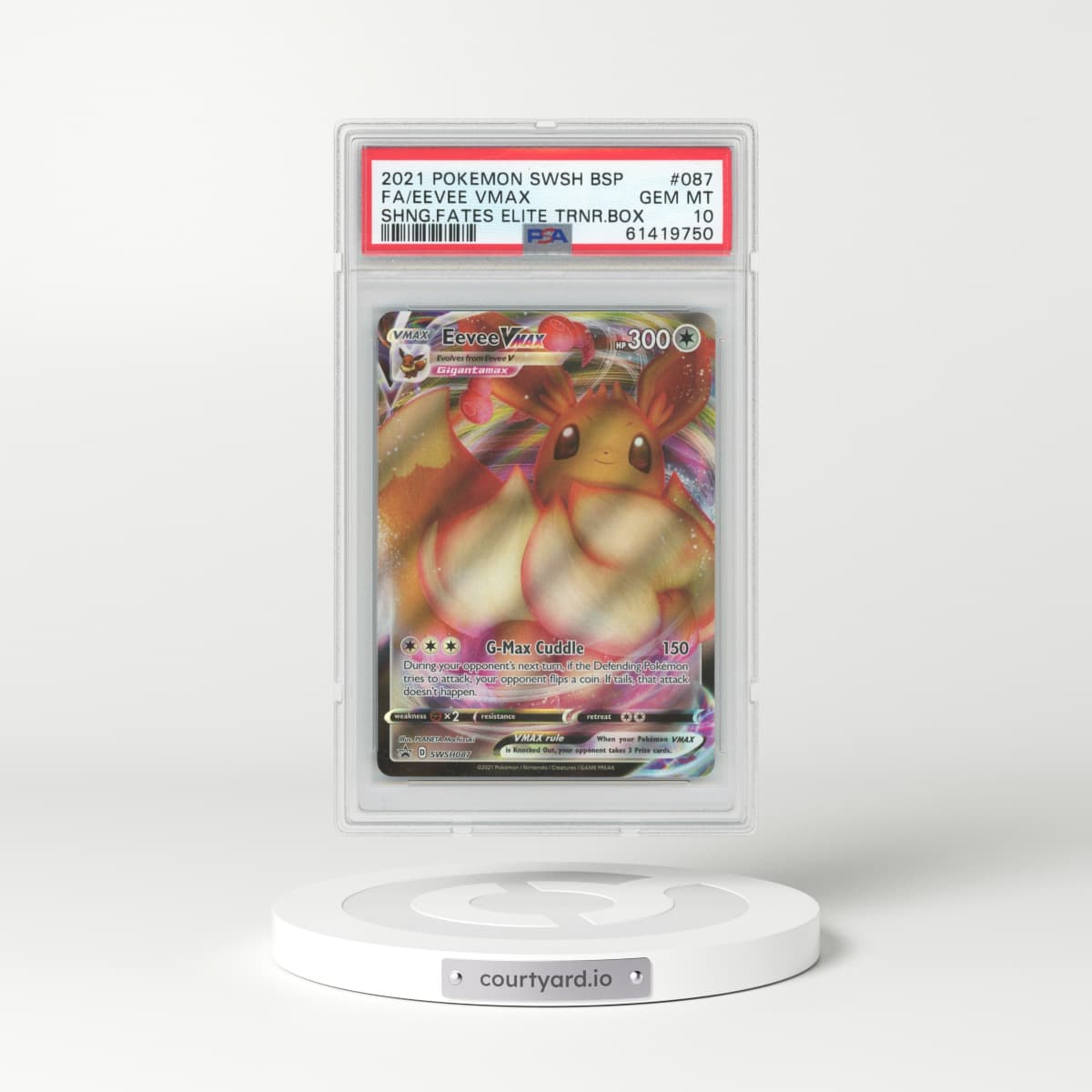 2021 Shining Fates #87 Eevee VMAX - Full Art Holo (PSA 10 GEM MINT)