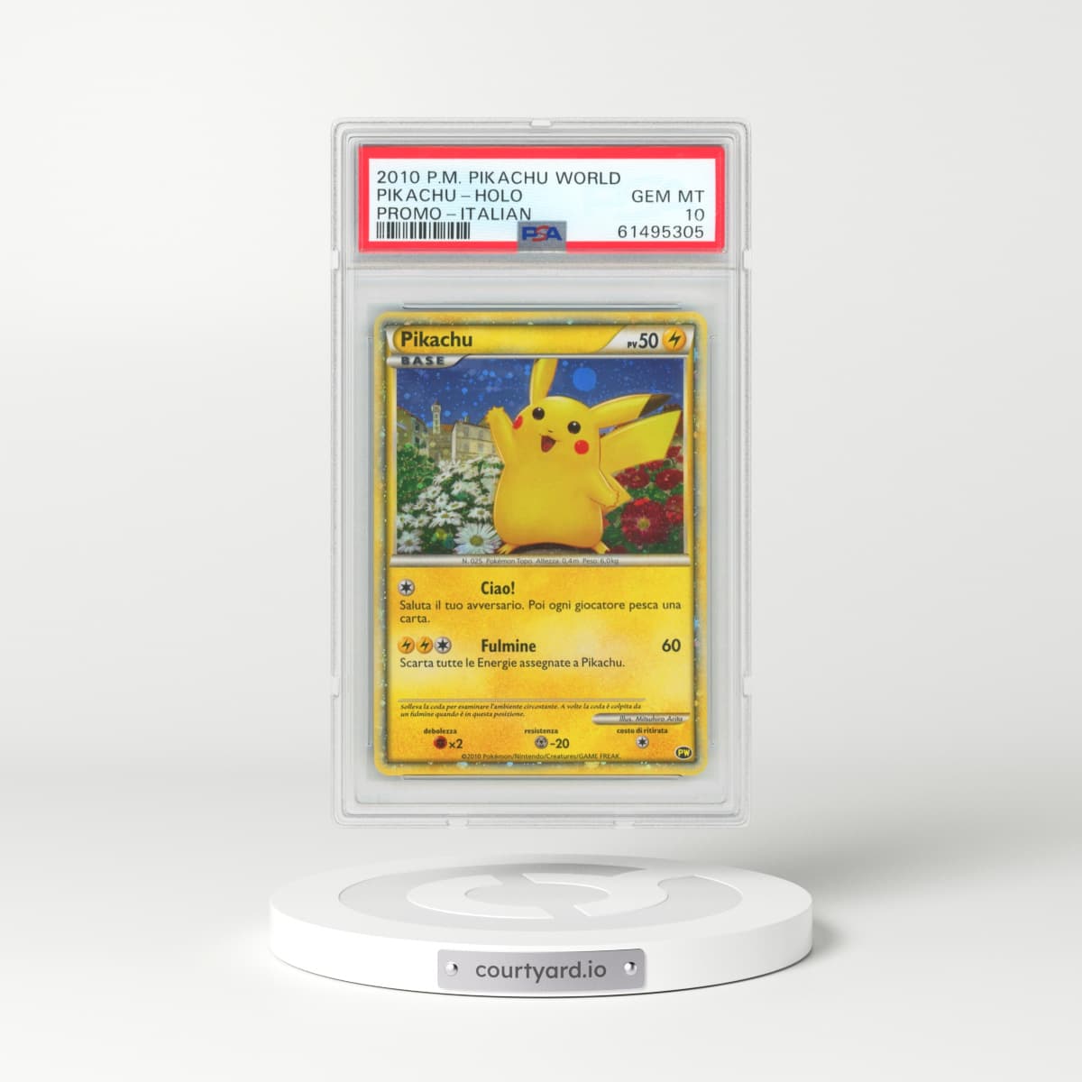 2010 Pokémon Pikachu World Promo Pikachu - Holo (PSA 10 GEM MINT)