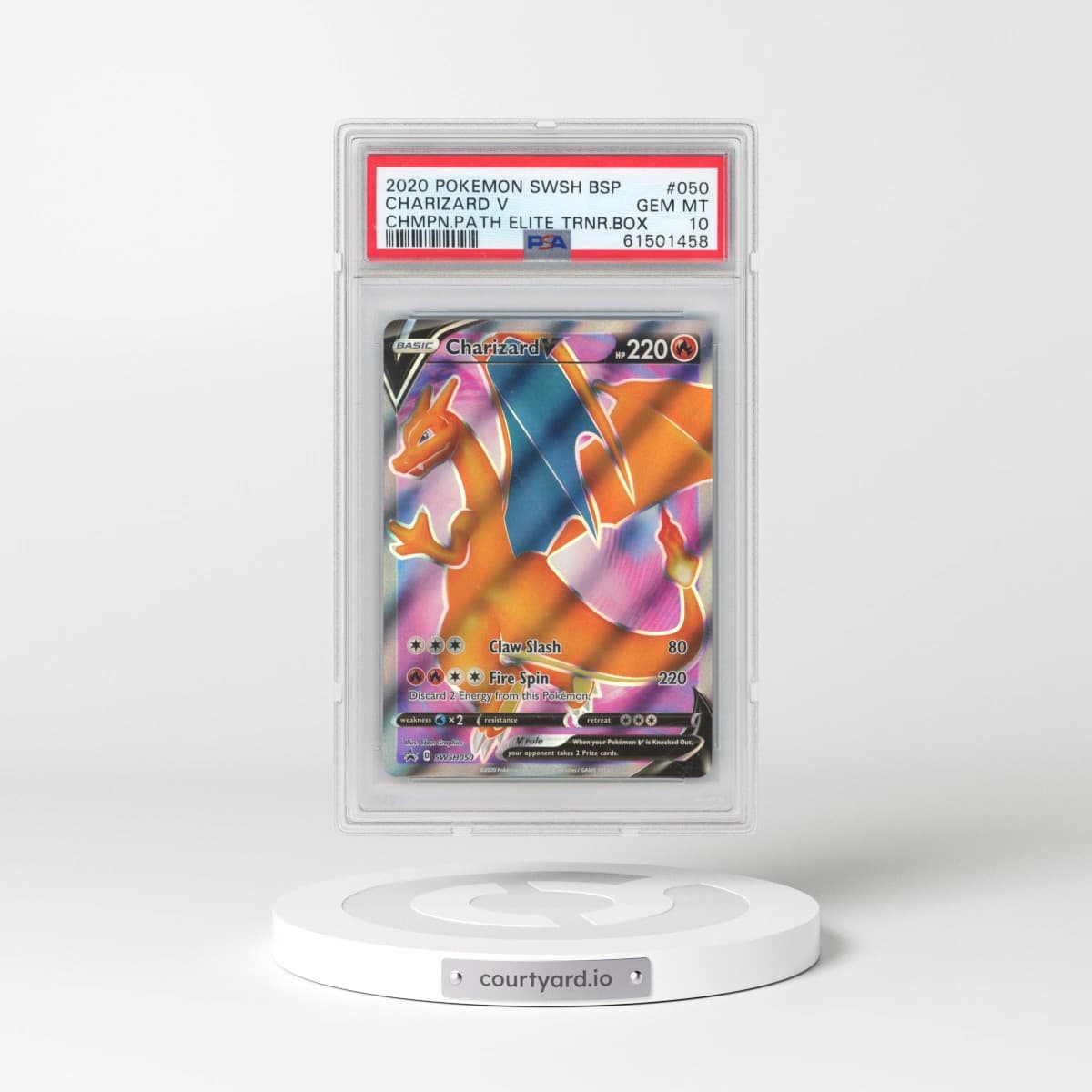 2020 Pokémon Swsh Black Star Promo #050 Charizard V - Holo Champion's Path Elite Trainer Box (PSA 10 GEM MINT)