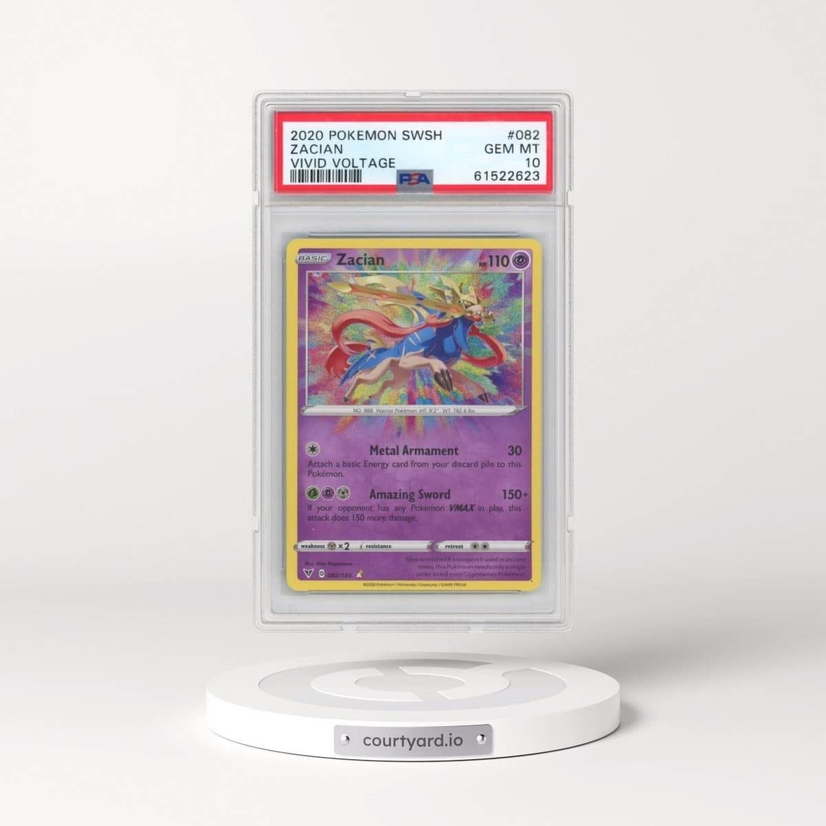 2020 Vivid Voltage #082 Zacian - Amazing Rare (PSA 10 GEM MINT)