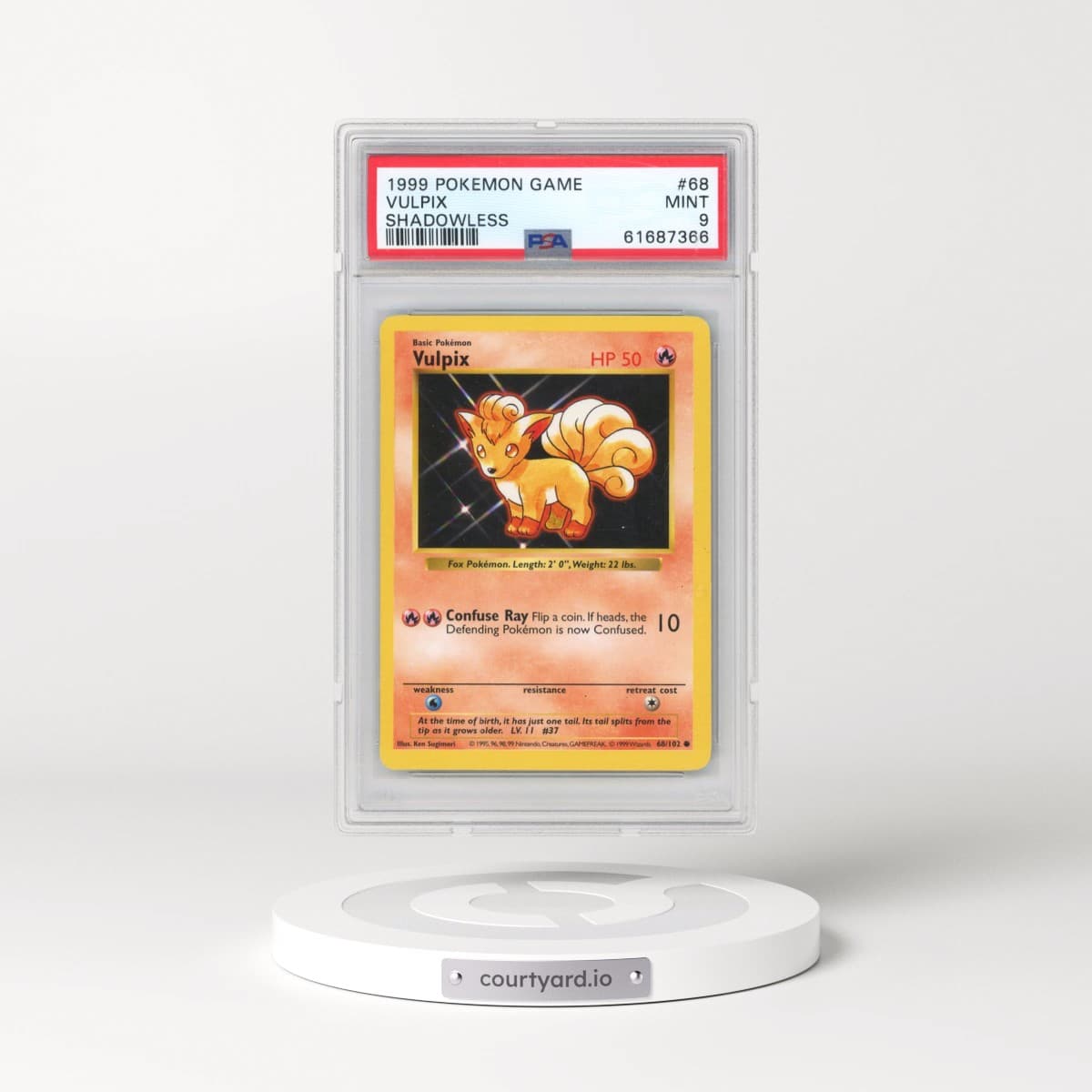 1999 Pokémon Game #68 Vulpix - Shadowless (PSA 9 MINT)