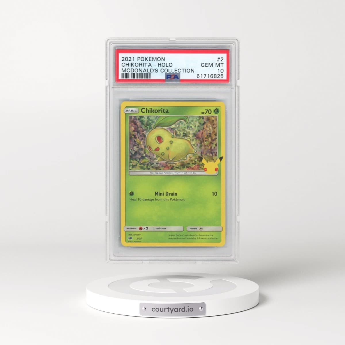 2021 Pokémon Mcdonald's Collection #2 Chikorita - Holo (PSA 10 GEM MINT)