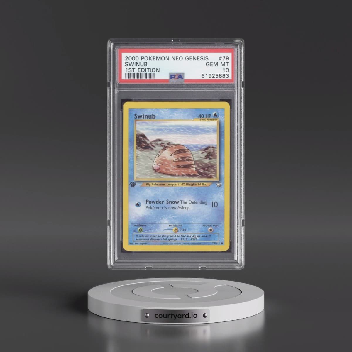 2000 Pokémon Neo Genesis #79 Swinub - 1st Edition (PSA 10 GEM MINT)