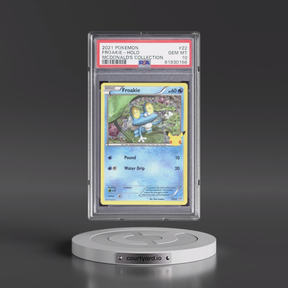 2021 Pokémon Mcdonald's Collection #22 Froakie - Holo (PSA 10 GEM MINT)