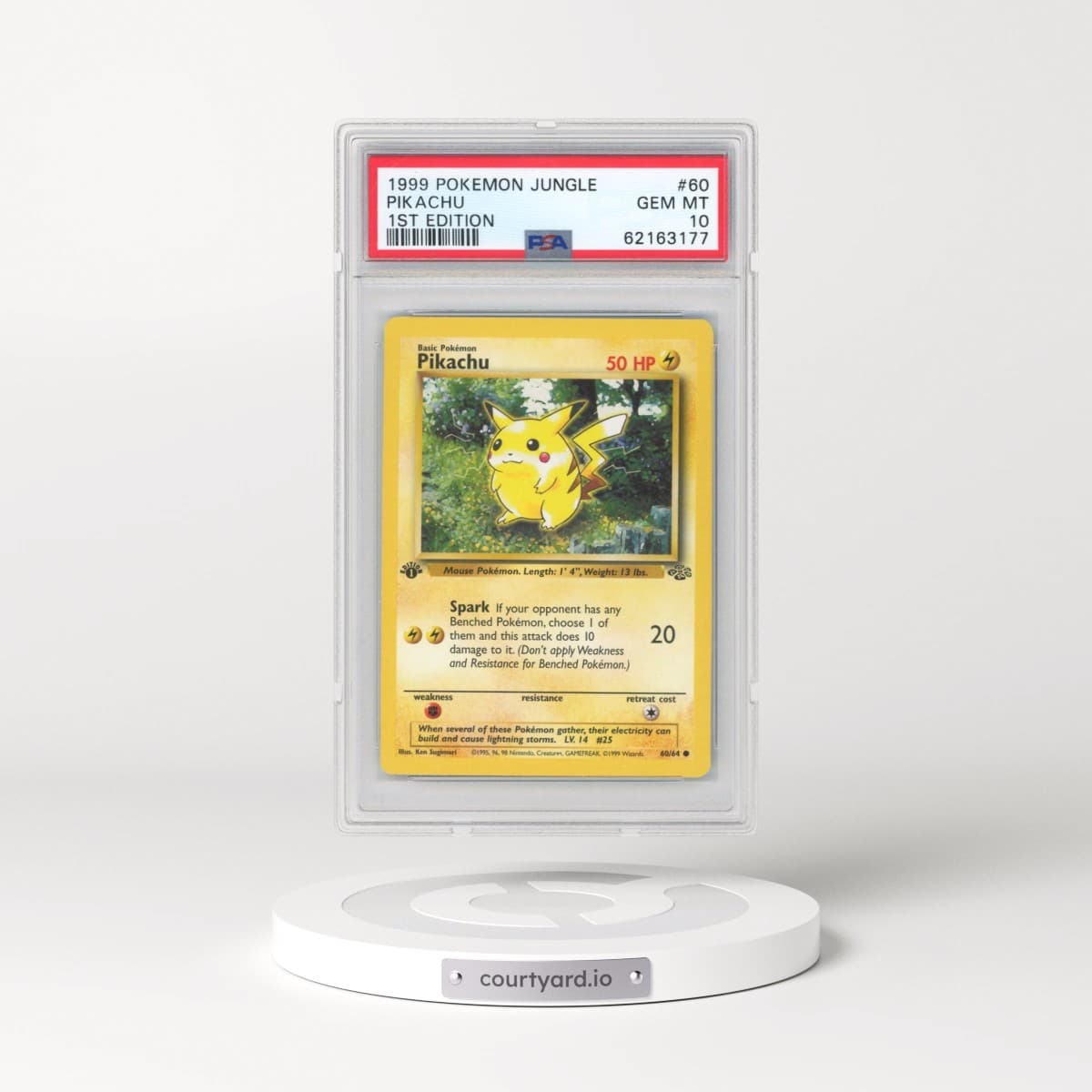 1999 Pokémon Jungle #60 Pikachu - 1st Edition (PSA 10 GEM MINT)