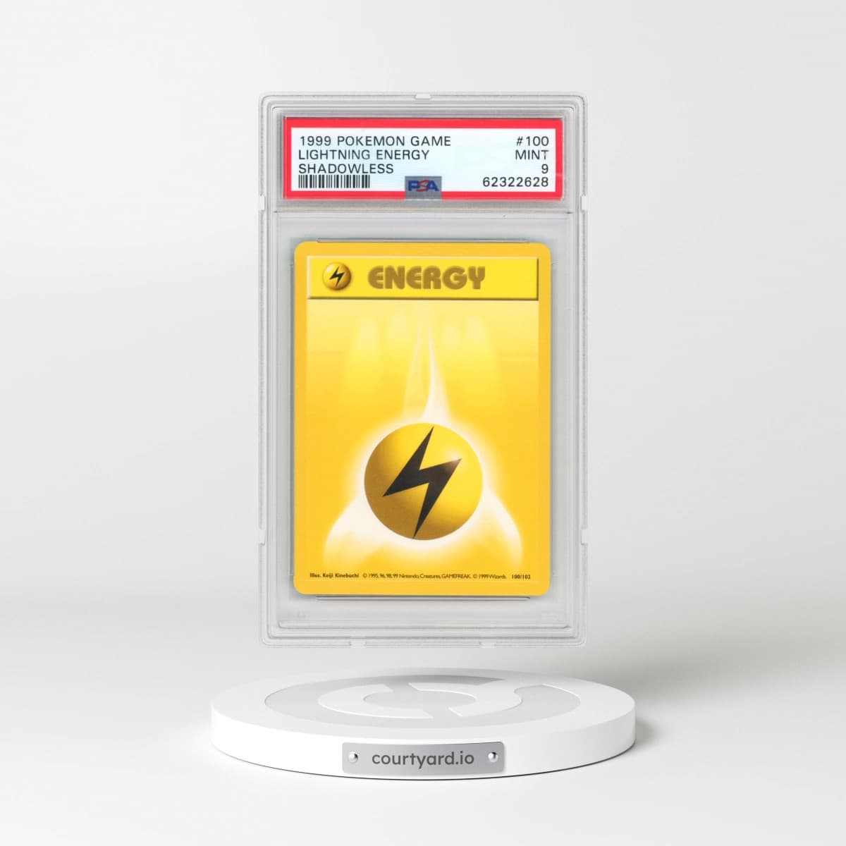 1999 Pokémon Game #100 Lightning Energy - Shadowless (PSA 9 MINT)