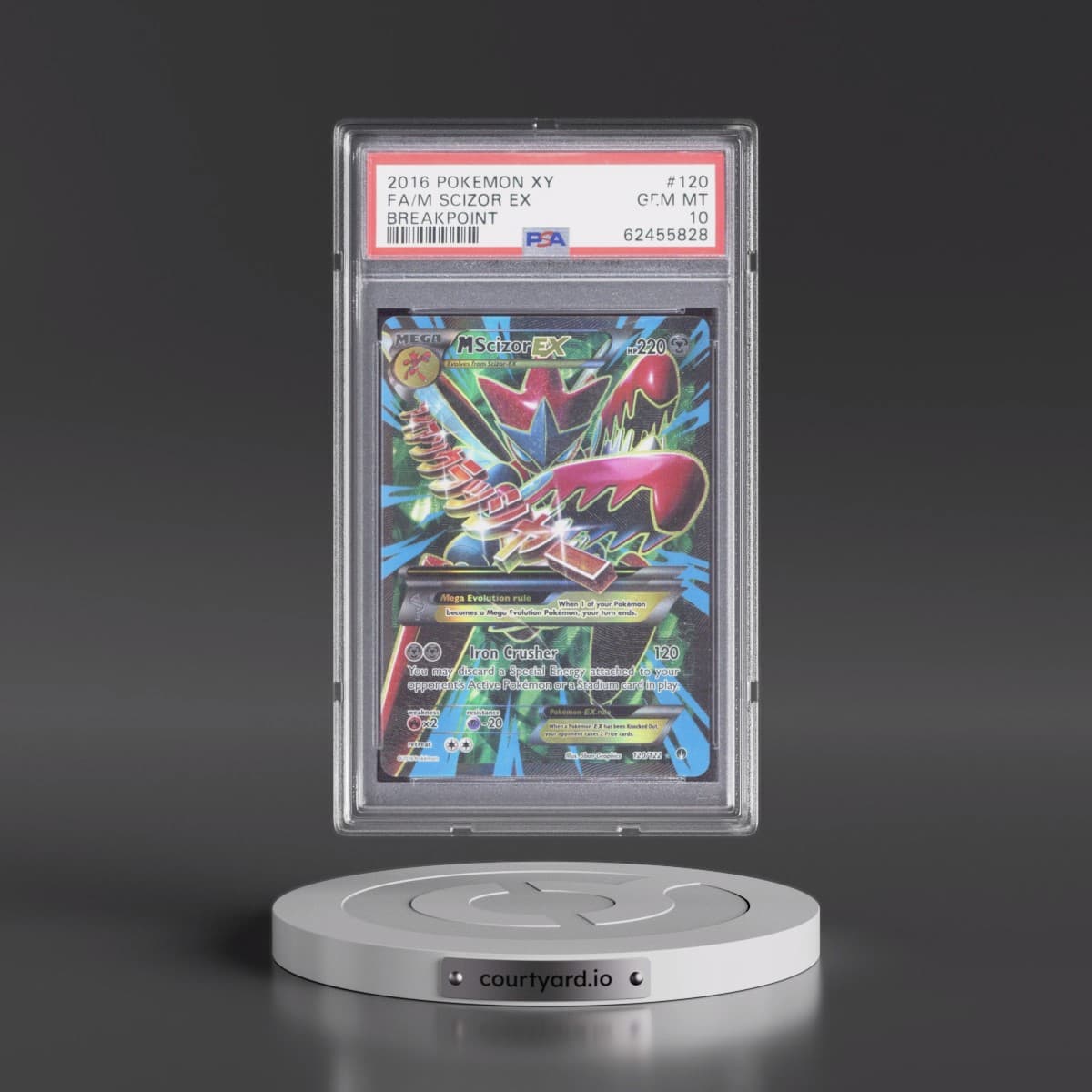 2016 Pokémon XY Breakpoint #120 M Scizor EX - Holo Full Art (PSA 10 GEM MINT)
