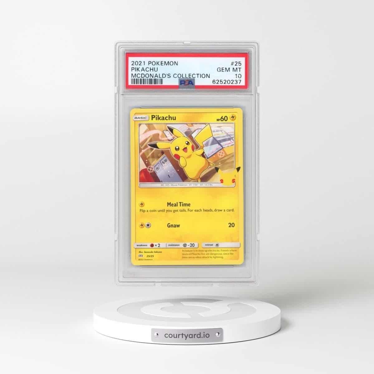 2021 Pokémon Mcdonald's Collection #25 Pikachu (PSA 10 GEM MINT)