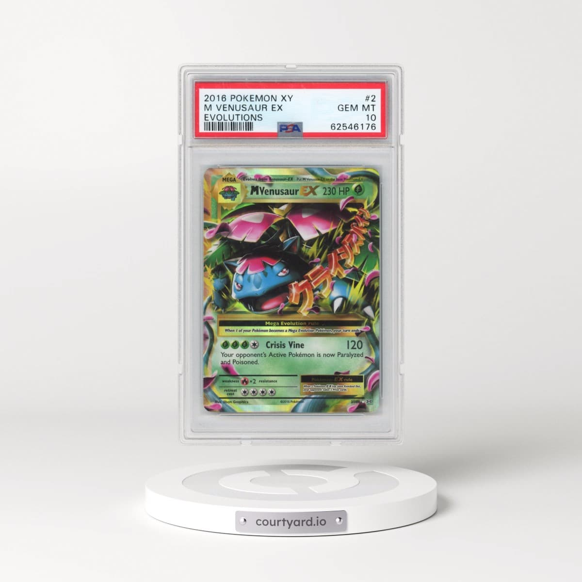 2016 Pokémon XY Evolutions #2 M Venusaur EX - Holo (PSA 10 GEM MINT)