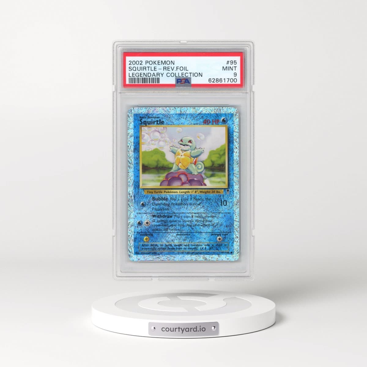 2002 Pokémon Legendary Collection #95 Squirtle - Reverse Foil (PSA 9 MINT)